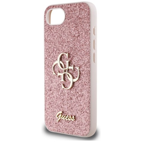 Guess Fixed Glitter Big 4G - Etui do iPhone 16e (różowy)