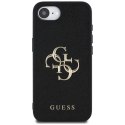 Guess Grained Big 4G Logo Small Classic Logo - Etui do iPhone 16e (czarny)