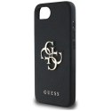Guess Grained Big 4G Logo Small Classic Logo - Etui do iPhone 16e (czarny)