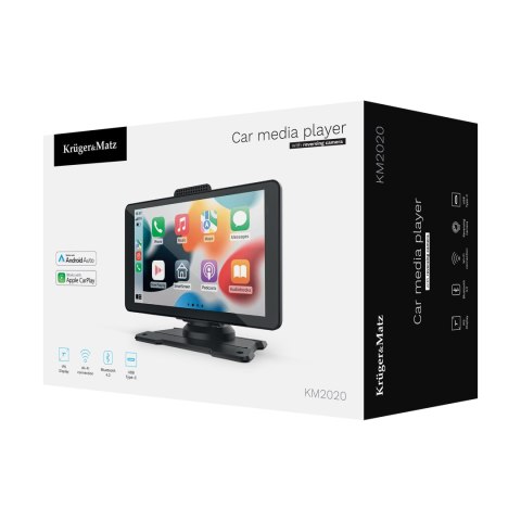 Stacja multimedialna 7" Android Auto Apple Carplay z kamerą cofania Kruger&Matz