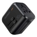 Ładowarka sieciowa podróżna Choetech PD5008, 3xUSB-A, 2xUSB-C, GaN, 35W, US/EU/UK/AU (czarna)
