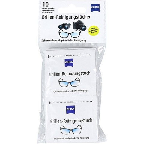 Chusteczki do okularów i wyświetlaczy Zeiss białe (10)