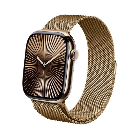 Crong Milano Steel - Pasek ze stali nierdzewnej do Apple Watch 44/45/46/49 mm (różowe złoto)