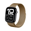 Crong Milano Steel - Pasek ze stali nierdzewnej do Apple Watch 44/45/46/49 mm (różowe złoto)