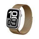 Crong Milano Steel - Pasek ze stali nierdzewnej do Apple Watch 44/45/46/49 mm (różowe złoto)