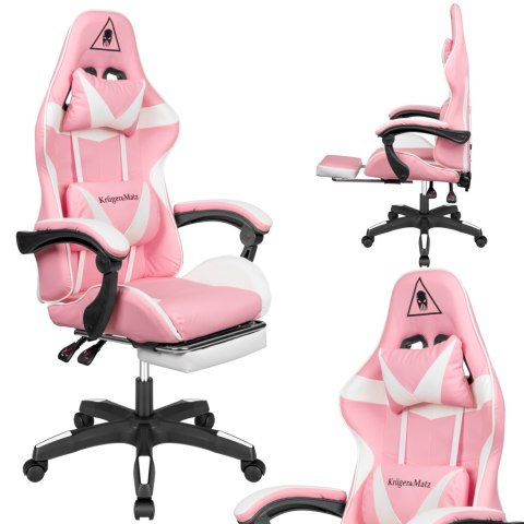 Fotel gamingowy Kruger&Matz GX-150 Biało-różowy