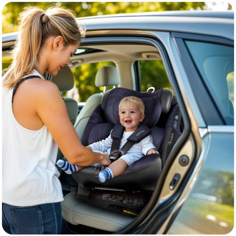 Fotelik samochodowy Nukido Aero Line czarno-granatowy 0-36 kg ISOFIX