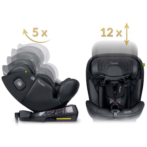 Fotelik samochodowy Nukido Aero Line czarny 0-36 kg ISOFIX