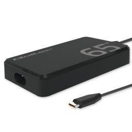 Qoltec Ładowarka sieciowa 65W GaN Super Fast SLIM | PD | 5-20V | 3.25A | USB-C 3.1 | Laptop | MacBook | Smartfon | + kabel