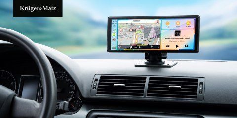 Stacja multimedialna 10" Android Auto Apple Carplay z DVR i kamerą cofania Kruger&Matz