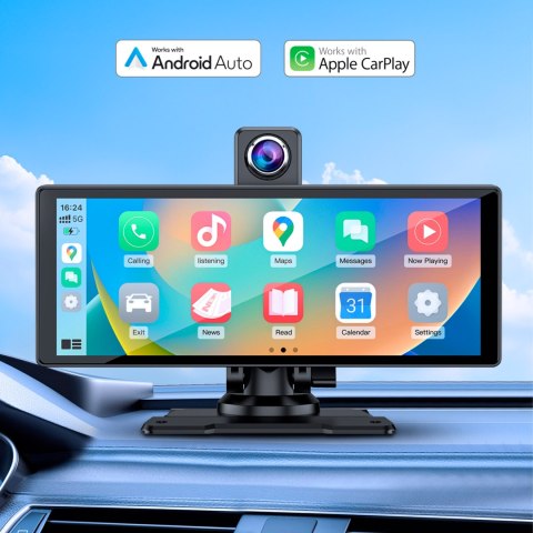 Stacja multimedialna 10" Android Auto Apple Carplay z DVR i kamerą cofania Kruger&Matz