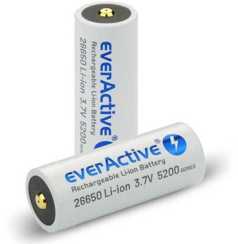 Akumulator 26650 Li-Ion 3,7V everActive 5200mAh micro USB (1 szt.) z zabezpieczeniem