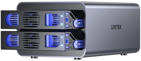 Unitek Obudowa RAID do dysku SATA 2.5''/3.5'' 4 tryby 40TB USB C 10Gb/s