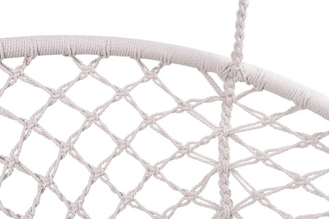 Fotel wiszący Bocianie gniazdo LAGOS kremowy z poduszkami