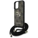 Guess 4G Big Logo Cord Strap Crossbody - Etui do iPhone 16 Plus (brązowy)