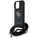 Guess 4G Big Logo Cord Strap Crossbody - Etui do iPhone 16 Pro Max (czarny)