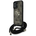 Guess 4G Big Logo Cord Strap Crossbody - Etui do iPhone 16 (brązowy)