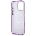 Guess Glitter Flowers Triangle Buttons MagSafe - Etui do iPhone 16 Pro Max (fioletowy)