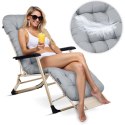 Leżak ogrodowy składany z poduszką Sofotel ChillWell zestaw 2 szt jasno szary