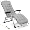 Leżak ogrodowy składany z poduszką Sofotel ChillWell zestaw 2 szt szary