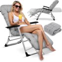 Leżak ogrodowy składany z poduszką Sofotel ChillWell zestaw 2 szt szary