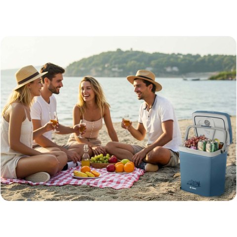 Lodówka turystyczna Berdsen Icemax 26 litry tryb ECO - niebieska