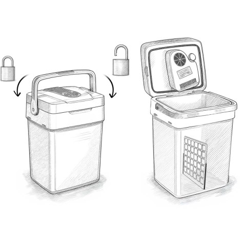 Lodówka turystyczna Berdsen Icemax 29 litry tryb ECO - niebieska