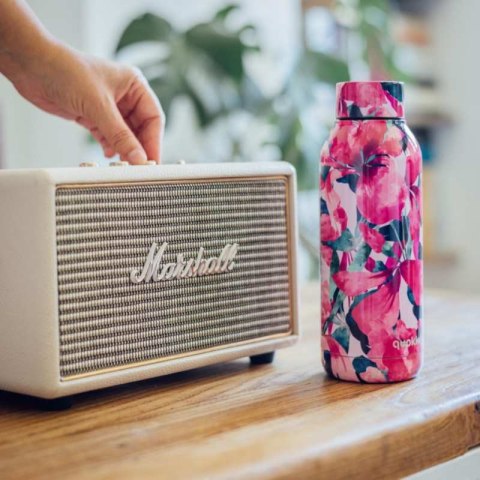 Quokka Solid - Butelka termiczna ze stali nierdzewnej 510 ml (Pink Bloom)