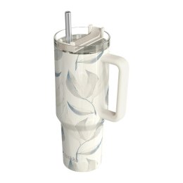 Quokka Stream - Kubek termiczny ze stali nierdzewnej 1200 ml ze słomką (Cotton)