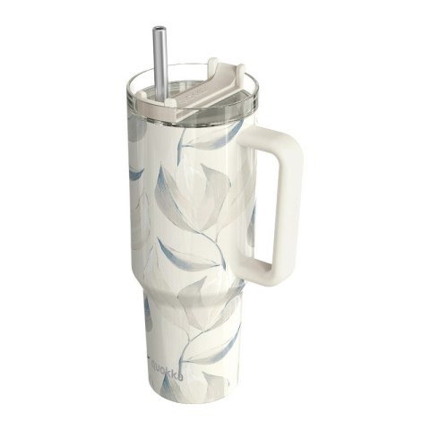 Quokka Stream - Kubek termiczny ze stali nierdzewnej 1200 ml ze słomką (Cotton)