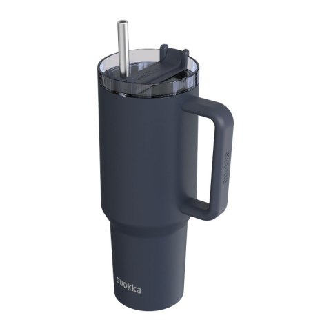 Quokka Stream - Kubek termiczny ze stali nierdzewnej 1200 ml ze słomką (Graphite)