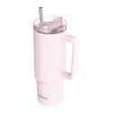 Quokka Stream - Kubek termiczny ze stali nierdzewnej 950 ml ze słomką (Light Pink)