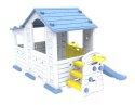 Duży Dom Z Przedsionkiem 4w1 Niebieski Dach
