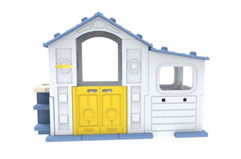 Duży Dom Z Przedsionkiem, Koszykówką i Zlewem Niebieski Dach