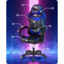 Fotel gamingowy Sofotel Draknor czarno-niebieski