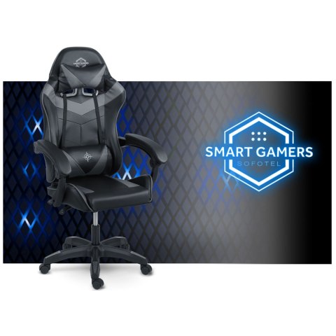 Fotel gamingowy Sofotel Draknor czarno-szary
