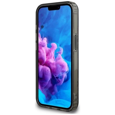 Guess IML Flowers MagSafe - Etui do iPhone 16e (czarny)