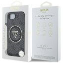 Guess IML Metal Glitter 4G Circle Triangle MagSafe - Etui do iPhone 16e (czarny)