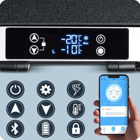 Lodówka kompresorowa turystyczna Icemax 400 Berdsen 40 litry - czarno-szara