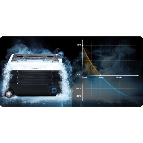 Lodówka kompresorowa turystyczna Icemax 400 Berdsen 40 litry - czarno-szara