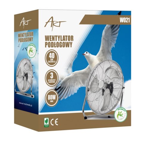 WENTYLATOR PODŁOGOWY W021 16"/80W/chrom