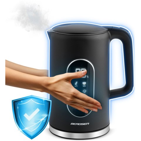 Czajnik elektryczny 1,7l Berdsen BD-712 czarno-srebrny