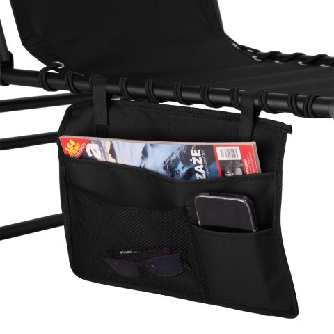 Leżak ogrodowy składany regulowany FENIKS czarny