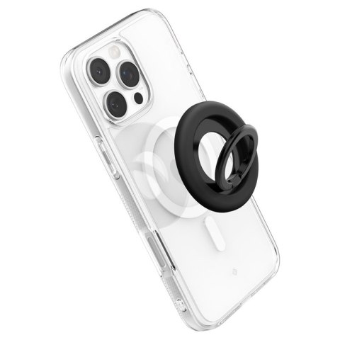 Spigen Nano Pop MagSafe Phone Ring - Magnetyczny uchwyt na palec z funkcją podstawki (Black Sesame)