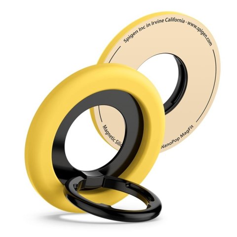 Spigen Nano Pop MagSafe Phone Ring - Magnetyczny uchwyt na palec z funkcją podstawki (Mango Yellow)