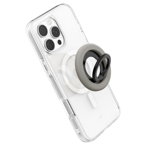 Spigen Nano Pop MagSafe Phone Ring - Magnetyczny uchwyt na palec z funkcją podstawki (Truffle Grey)