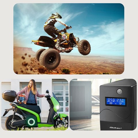 Qoltec Automatyczna ładowarka do akumulatora AGM GEL STD 12V | 1A | Prostownik z sygnalizatorem LED