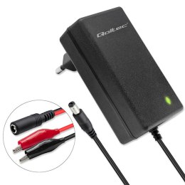 Qoltec Automatyczna ładowarka do akumulatora AGM GEL STD 6V 12V | 1.5A | Prostownik z sygnalizatorem LED