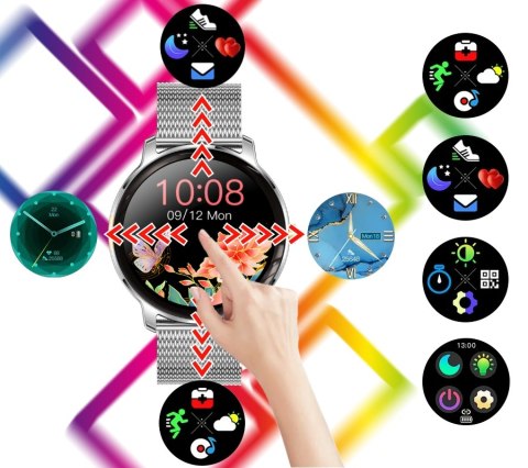 Smartwatch Damski RUBICON RNBE66 Silver SMARUB123