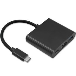 Qoltec Hub Adapter USB-C 3.1 5w1 | 4x USB 3.0 | micro USB